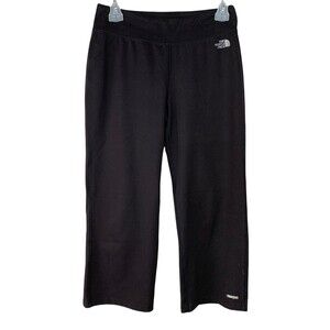 The North Face Capri Pants Women Small Black Stretch Elastic Waist Vapor Wick